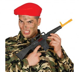Metralleta, fusil de asalto de juguete con sonido por fricción, complemento  para disfraz de soldado, carnaval, niños