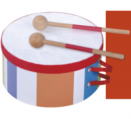 Tambour en bois, 15,25 cm