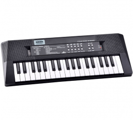 Clavier électronique 37 touches, noir, avec microphone