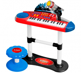 Clavier électronique avec microphone, support et banc