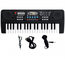 Teclado Electrónico de 37 Teclas con Micrófono USB
