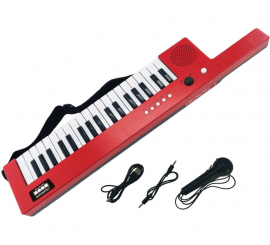 Teclado Electrónico de 37 Teclas con Micrófono y Correa Bandolera