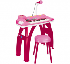 Clavier électronique 25 touches avec lumières roses pour filles