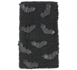 450x61 cm Spooky Chiffon Fabric with bats