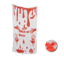 Tecido Trick or Treat com sangue falso decorativo 0,8x1,55m