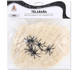 100g de teia de aranha branca envelhecida
