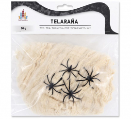 50g de teia de aranha branca envelhecida