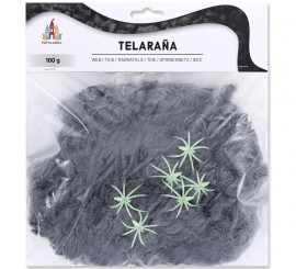 100g de teia de aranha cinza.