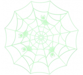 Teia de aranha rígida verde