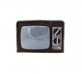 TV quebrada com luz e som