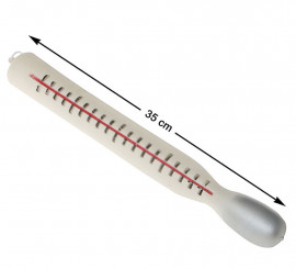 35 cm White plastic thermometer