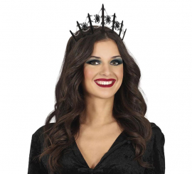 Metallic Black Spider Tiara