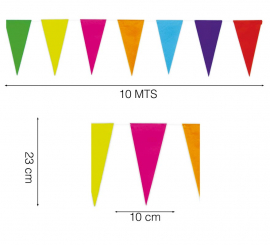 10 meter paper pennant strip.