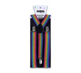 Bright Rainbow Suspenders