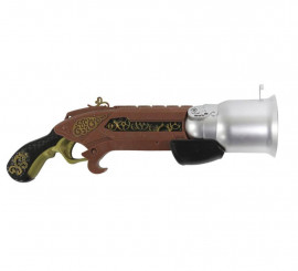 Brown Steampunk blunderbuss with large toy mouthpiece