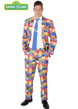 Multicolor Sesame Street Funny Costume for Men