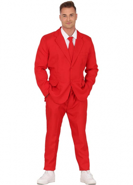 Vibrant Red Funny Suit for Men