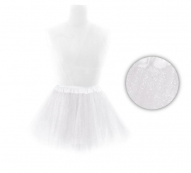 40cm White Glitter Tutu