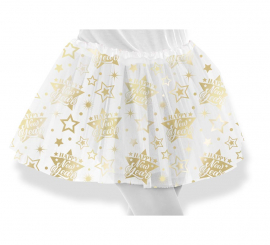 Happy New Year white and gold children's tutu, 30 cm Happy New Year white and gold children's tutu, 30 cm
