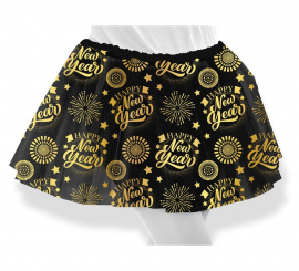 Happy New Year Black and Gold Tutu for Kids, 30cm Happy New Year Black and Gold Tutu for Kids, 30cm