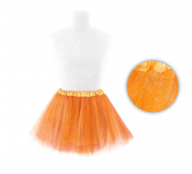 40 cm großes orangefarbenes Glitzer-Tutu