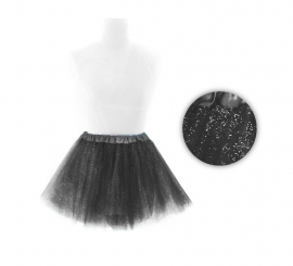 40 cm großes schwarzes Glitzer-Tutu