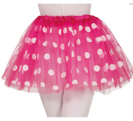 Pink tutu with polka dots, 30 cm, children's