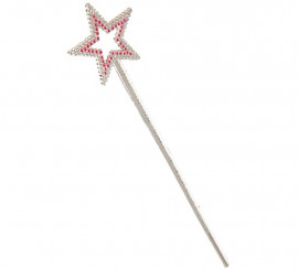 Wand with silver and fuchsia star