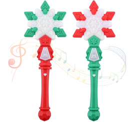 Varita Mágica de Copo de Nieve con Luz y música en colores surtidos