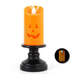 Happy Pumpkin Candle with Light