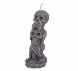 Stacked Skull Candle 6x5.5x11.5cm