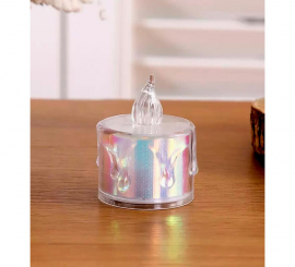 5cm Silver Fantasy Tea Candle