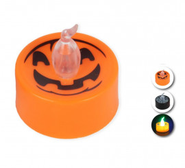 Vela Halloween con luz en modelos surtidos de 4x3,7 cm