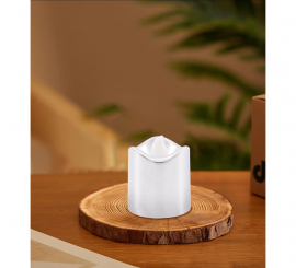 Vela metálica prateada de 4 cm