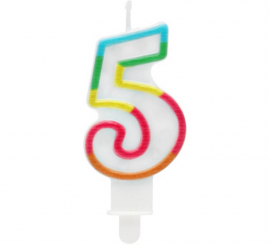 Candle No. 5 with Multicolor