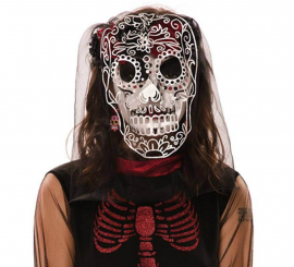 Day of the Dead Skull Veil