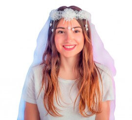 Wedding Veil with Flowers