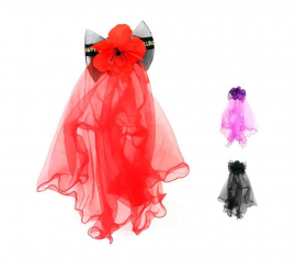 Veils for Halloween in assorted colors