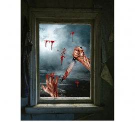 Electrostatic Bloody Arms Window 35x25 cm