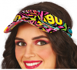 Visera estampado de los años 90 adulto