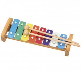 Xylophone à 8 notes en bois et métal