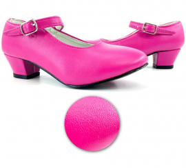 Sevillana shoe with Fuchsia heel in numbers from 22 to 41