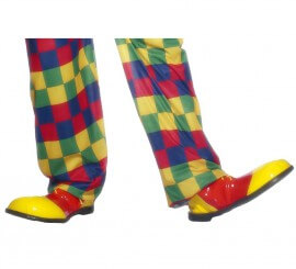 Scarpe da clown rosse e gialle