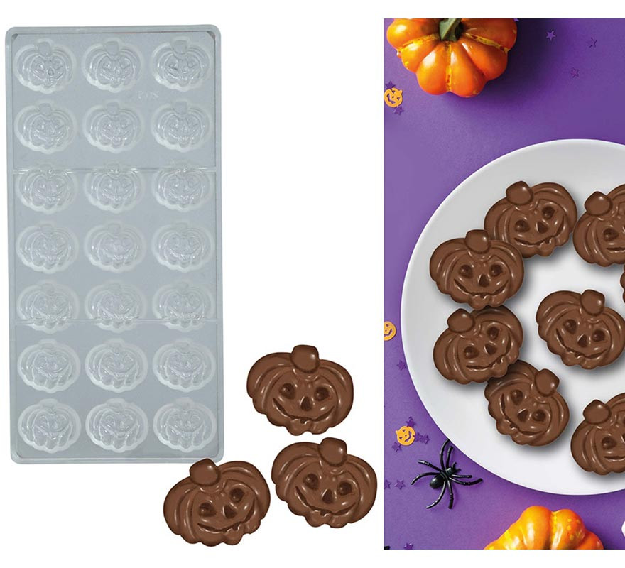 Mold for 21 Chocolate Pumpkins 27.5x13 cm