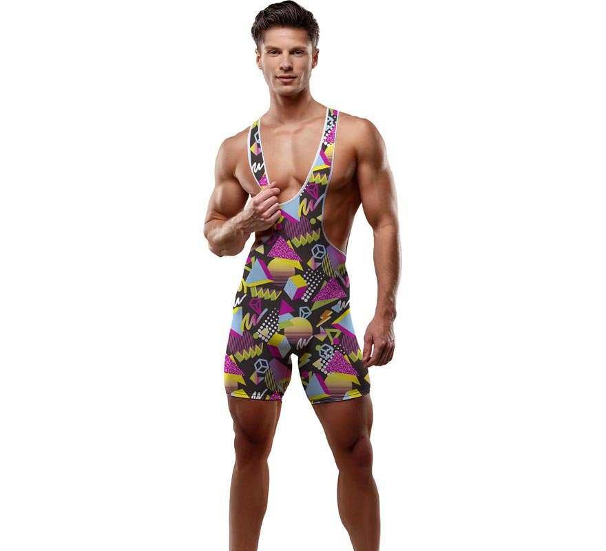 Mono de Tirantes Estampado Años 80 para hombre