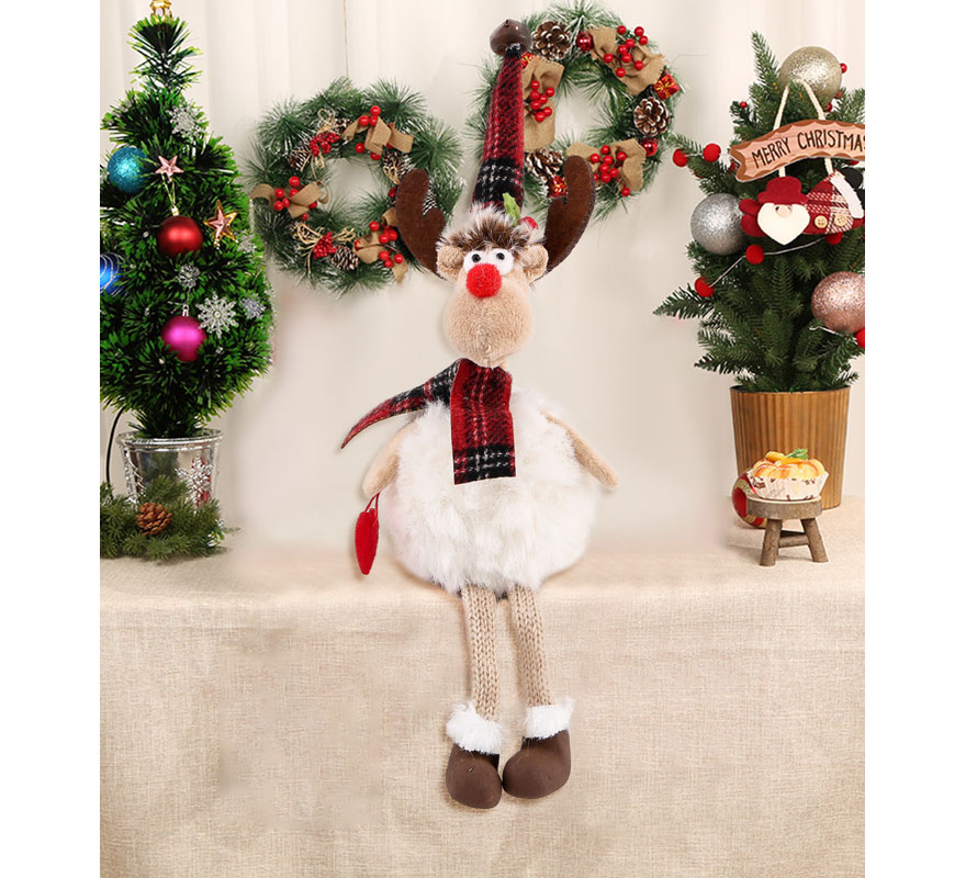 Muñeco Oveja Navidad con Corazón Sentado de 27 cm