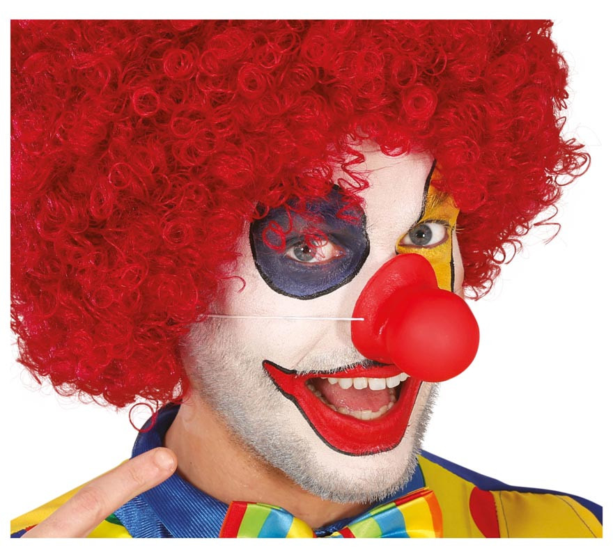 Modelo C Roja - Nariz de Payaso de goma blanda y ligera (nariz grande) -   el mundo del clown y los payasos