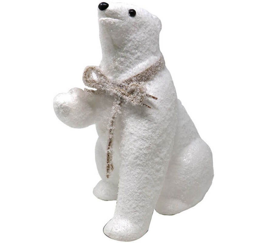 Decorative White Bear 30 cm