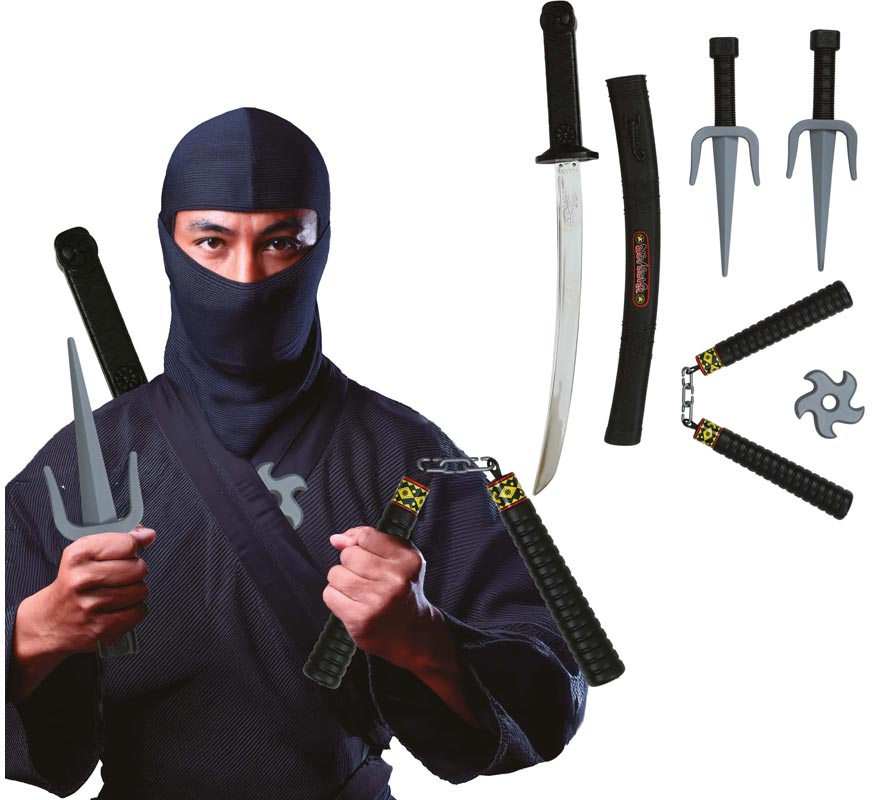 Pack 5 Armas Ninja de Plástico de Juguete