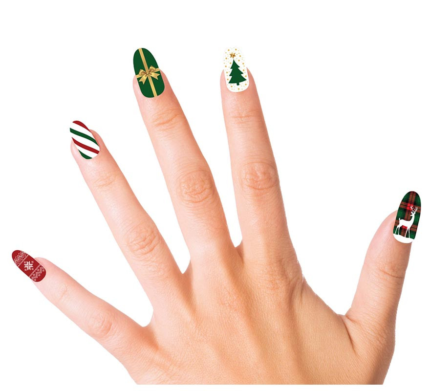 Pack of 10 Christmas Nails with adhesive